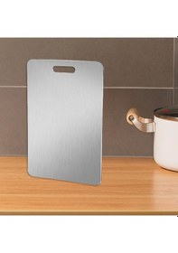 Resim Erya Home Suntek Paslanmaz Çelik Kesme Tahtası Pizza Bisküvi Orta 