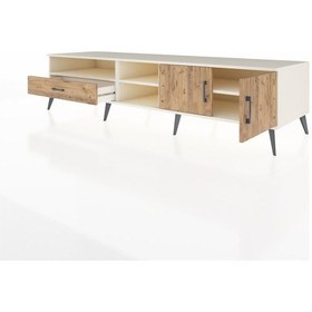 Resim Kronos Tv Ünitesi 3 Raflı Tek Çekmeceli 2 Kapaklı 220x59x51 Aytaşı-çam Atlas Çam/atlas Çam - Aytası 