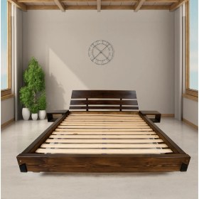 Resim Morente Home Nordic Ahşap Karyola 