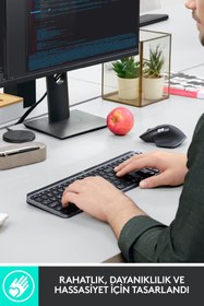 Resim Logitech Mx Keys S Türkçe Tuş Dizimi Siyah Gelişmiş Kablosuz Klavye 