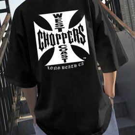 Resim West Choppers East Long Beach CA Grafik T-Shirt - Kırmızı Rahat Sokak Giyimi, Cesur Beyaz Baskı, Nefes Alabilen Polyester, Yaz Gezileri ve Partiler için Mükemmel, Parti Kıyafeti | Cesur Grafik Tişört | Dayanıklı Kumaş 