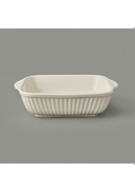 Resim İpekk Porselen Büyük Boy Fırın Kabı - Krem - 25x21 Cm Çok Renkli 