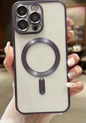 Resim Musal Iphone 14 Pro Max Kılıf Magsafe Köşeleri Renkli Lüx Şeffaf Kamera Lens Korumalı 