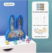 Resim Dianziye Küçük Çocuk Diş Kutusu - Memorable Diş Saklama Kutusu Kız Erkek Bebek Dişleri İçin Dekoratif Koleksiyon Sandığı Tavşan Desenli - Mavi 