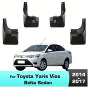 Resim Chuangyinshop Toyota Yaris Sedan Vios Limo Belta 2014 2017 Abs Çamurluk Seti 4 Parça 