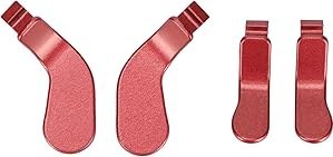 Resim ciciglow Denetleyici Kürekler, 4 adet Kırmızı Metal Paslanmaz Çelik Kürekler Saç Tetik Kilitleri One Elite Denetleyici Serisi 2 için Yedek Parçalar 