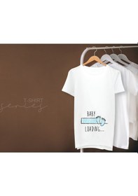 Resim Bk Gift Espri Tasarımlı Beyaz Hamile Tişörtü, Hamileye Hediye, Yeni Anne Hediyesi, Arkadaşa Hediye-10 001 