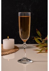 Resim Mest Emora 6 Adet Ayaklı Sade Kahve Yanı Su Bardağı Takımı - 150 Cc Şıklık Ve Zarafet Sade 