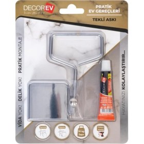 Resim Decorev Tekli Askı Krom Vidasız Montaj DC-4771 