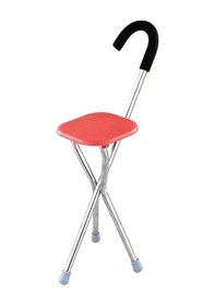 Resim Suntek Katlanır Baston Koltuk Kolu Kırmızı 