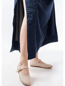 Resim İnf-324 Bej Baretli Tokalı Günlük Kadın Babet Çok Renkli 