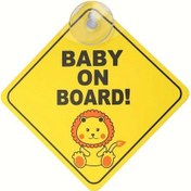 Resim Fochsia Araç İçin Bebek Uyarı Çıkartması Emniyetli Vantuzlu Geyik Desenli 