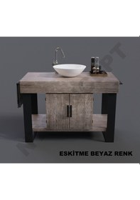 Resim Ntconcept Miha Masif Ahşap Lavabo Dolabı Hilton 70Cm Açık Ceviz 