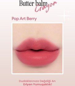 Resim Clio Kremsi Renkli Dudak Balmı + Kalemtıraş Clio Butter Balm Crayon 008 Pop-art Berry 08 