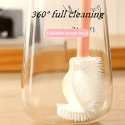 Resim FlexiClean 360° Tüm Yönlerde Temizlik Silikon Şişe Fırçası Katlanabilir Başlıklı - Taşınabilir, Tekrar Kullanılabilir, Mutfak Araçları ve İçecek Temizliği İçin İdeal, İçecek Temizleme Fırçası|Katlanabilir Fırça Başlığı|Silikon Temizleme Fırçası 