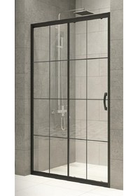 Resim Durul Duşakabin Ön Cephe 5mm Siyah Çizgi H:190 Siyah 