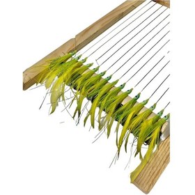 Resim Palamut Çaparisi -koyu Yeşil Slikon Sarı Tüy 