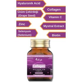 Resim Afye Collagen Kolajen Hyaluronic Acid Complex 60 Bitkisel Kapsül 