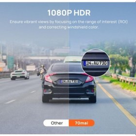 Resim 70mai 06 Arabalar Için Dash Kamera, 1080p, 130 Geniş Açı, Wifi, Gece Görüşlü 