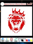 Resim Onur Reklam Taçlı Aslan Başlı Sticker 