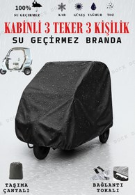 Resim Dock KABİNLİ 3 TEKER 3 KİŞİLİK SİYAH BRANDA (4MEVSİM-SUGEÇİRMEZ) 