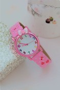 Resim Watchart Çocuk Saati Pembe Analog Hello Kitty Model Figürlü Çocuk Kol Saati Stc55516 