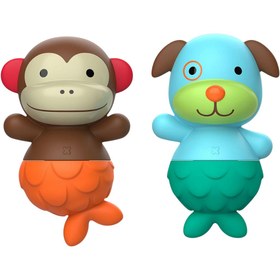 Resim Skip Hop Zoo Banyo Oyuncağı Maymun Köpek - Beyaz / 9+ Ay 