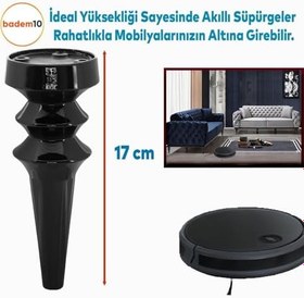 Resim Badem10 Oliva Siyah 17 Cm Mobilya Kanepe Koltuk Tv Ünitesi Konsol Yükseltme Yükseltici Ayağı Ayakları 4 Adet 