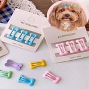 Resim 3'lü Pet Tüy Tokaları, ABS Malzeme, Küçük Köpekler ve Kediler için Mini Kemik Şeklinde Bakım Aksesuarları, Teddy & Yorkshire Terrier için İdeal, Pet Tüyü Çıkarıcı 