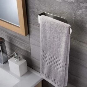 Resim HaiTun Banyo Duvara Monte Punch Ücretsiz Paslanmaz Çelik Havlu Tutucu Duş Odası Depolama Raf Mutfak Temizleme Raf Raf | Havlu Rafları( Yurt Dışından ) 