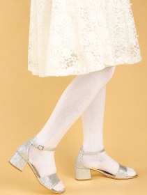 Resim Kiko Kids Alexa Günlük Kız Çocuk 4 Cm Topuklu Sandalet Abiye Ayakkabı Gümüş GÜMÜŞ 
