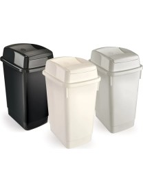 Resim Banyo Çöp Kovası 27 Litre, Çift Taraf Itme Kapaklı, Otel ve Cafe Kullanımı 