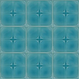 Resim Armada Çini 12,5x12,5 Cm Defakto Turkuaz Seramik Karo 