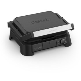 Resim TEFAL SuperGrill 3in1 6 Dilim Kapasiteli 2000 Watt Barbekü Izgara ve Tost Makinesi - Siyah 