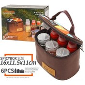 Resim Shineyee 6'lı Taşınabilir Baharat Kutusu Seti - Çadır, Barbekü Ve Mutfak İçin Kompakt Depolama Ve Kullandım Çok Renkli 