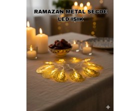 Resim Belle Fusion Mey Ithalat® Secde Eden Adam Figürlü Ay Tasarımlı Ramazan LED Işık 