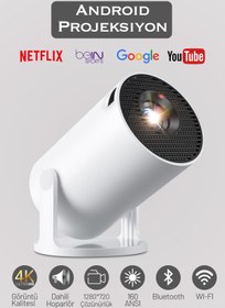 Resim Gomax Hy300 Pro 4k Taşınabilir Sinema Projeksiyon 1280*720p Ev Sineması Android Akıllı Projektör 