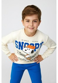 Resim Erkek Çocuk Snoopy Baskılı Eşofman Takım Dmb-4141 Saks 