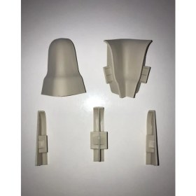 Resim Orsa Yapı Parke Süpürgeliği Pratik Montajı İçin Sağ Bitim Beyaz Plastik Aparatı (6 cm Süpürgeliğe Uygun) 8 Ad. 