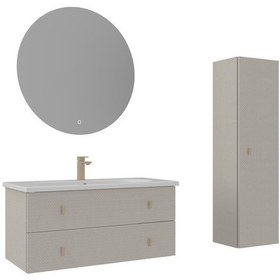 Resim Orka Milazzo 100 Cm Callisto Banyo Dolabı Takımı Ve Boy Dolabı Beyaz 