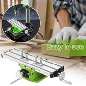Resim 30,99 cm 304 Paslanmaz Çelik Freze Makinesi Çalışma Masası, Çok Fonksiyonlu X-Y Eksenli Freze Makinesi, Kullanımı Kolay Mini Matkap ve Matkap Braketi Uyumlu 