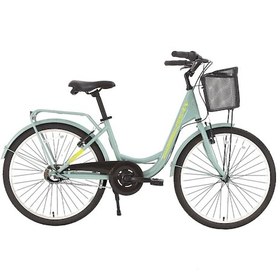 Resim Bisan Sorrento Kadın Şehir Bisikleti 44cm V 28 Jant 3 Vites Yeşil Silver Çok Renkli 
