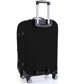 Resim Orta Boy 4 Teker Kumaş Valiz Siyah 1081 Siyah 