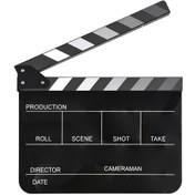 Resim Springsun Siyah Akrilik Sinema Klap Tahtası - İngilizce Desenli 3, Ahşap Katmanlı, 30x24.5cm 