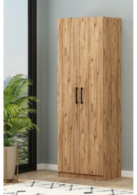 Resim Tiba Erzak Dolabı 4 Raflı 180 Cm Çok Amaçlı Dolap Banyo Dolabı Atlantik Çam Atlantik Çam 