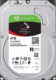 Resim SEAGATE 3.5" 4TB IRONWOLF ST4000VN006 5400 R M 256MB SATA-3 NAS 