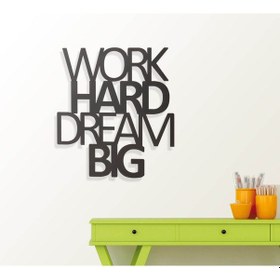 Resim Work Hard Metal Poster Ev Ofis Duvar Süs Hediye Tablo 