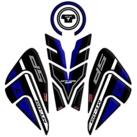 Resim GP Kompozit Yamaha MT-09 SP 2021-2023 Uyumlu Tank Pad Seti Siyah-Mavi 