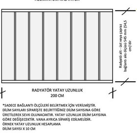 Resim Alüminyum Panel Radyatör Ekol Model 600 Mm X 2000 Mm 20 Dilim Ral 7016 Antrasit Gri 
