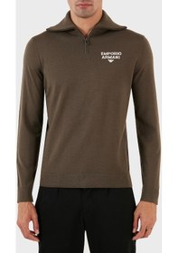 Resim Emporio Armani Erkek Kazak 6r1mxf 1mnfz F440 Haki 